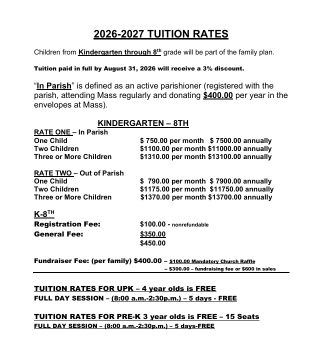 STS - Tuition Rates